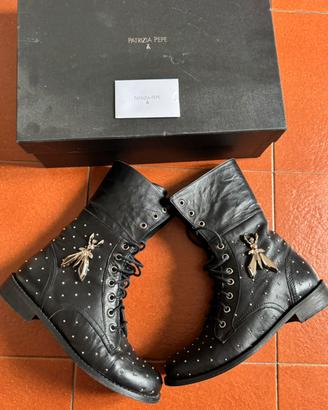 Patrizia Pepe stivale pelle nero n40