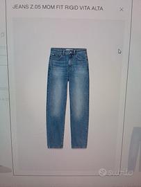 Jeans Zara donna Mom fit vita alta