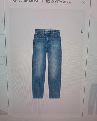 Jeans Zara donna Mom fit vita alta