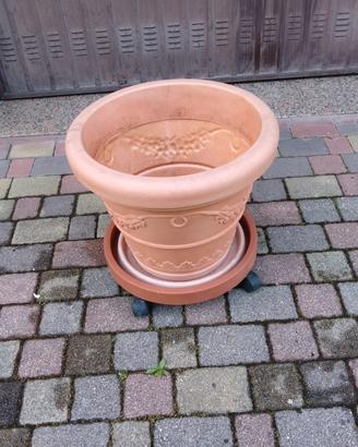 vaso da giardino in resina festonato Nicoli 
