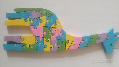 Puzzle in legno giraffa