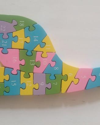 Puzzle in legno giraffa