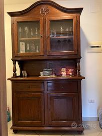 Splendida Credenza Vetrina a doppio corpo
