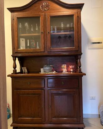 Splendida Credenza Vetrina a doppio corpo