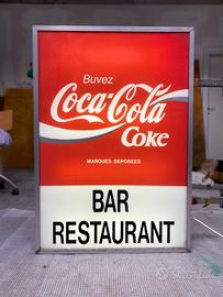 Insegna luminosa Coca Cola vintage
