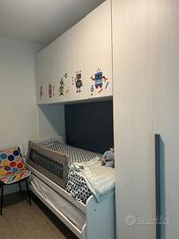 Cameretta completa con armadio a ponte