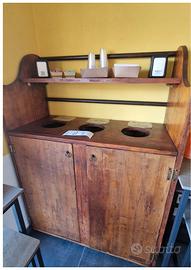 Cestino rifiuti in legno