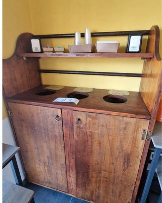 Cestino rifiuti in legno