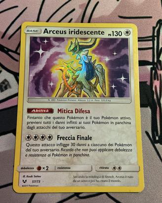 Arceus Iridescente 57/73 Leggende Iridescenti