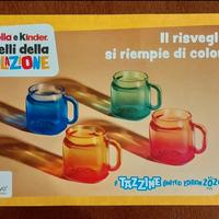 Set 4 tazzine in vetro colorato Nutella Kinder