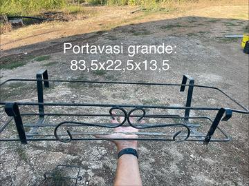 Portavasi in ferro battuto,misure un foto 