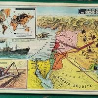 stampa mappa carta geografica politica oriente