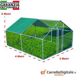 Recinto per Polli 3x4m x 2mH-12mq - Verde