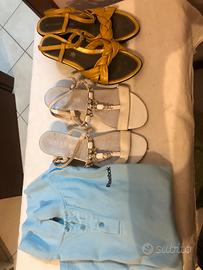 Sandali donna n.40-41 + polo: compl. 10 e u r o