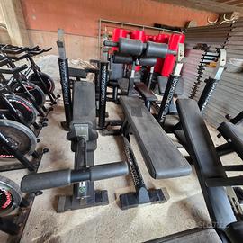 11 panche palestra professionali lotto completo