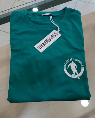 Bikkembergs t-shirt uomo colore verde