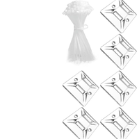 100 Basi adesive 3m + 100 fascette riutilizzabili