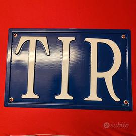 TABELLA DI PLASTICA PER AUTOCARRO SCRITTA TIR VINT