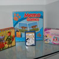 MEMO GAMES E GIOGHI DI CARTE – LOTTO DI 4 GIOCHI
