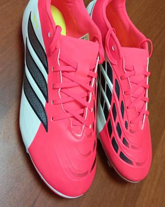 Scarpe Calcio Adidas Predator 44 rosso bianco