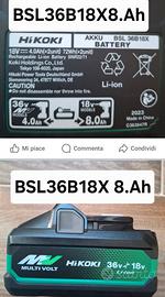 Batteria multi volt BSL36A18X  8.Ah hikoki hitachi