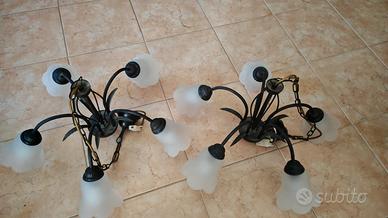 Lampadari in ferro battuto