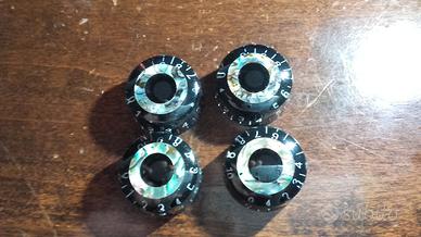 Manopole Knob n. 4 Per Chitarra o Basso Elettrico