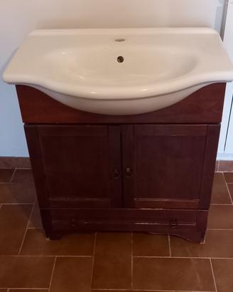 Lavabo lavandino bagno con mobile in legno