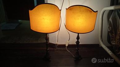 coppia lampade in ottone