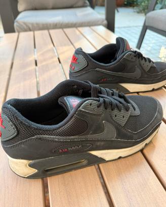 Sneaker Nike Air Max 90 Anthracite Red Nere Rosse
