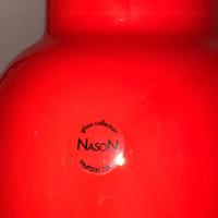 Coppia di vasi in vetro soffiato rossi