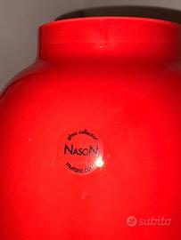 Coppia di vasi in vetro soffiato rossi