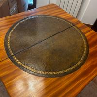 Tavolo da giorco legno e vera pelle