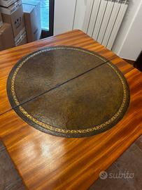 Tavolo da giorco legno e vera pelle