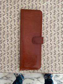 porta cravatte da viaggio in pelle