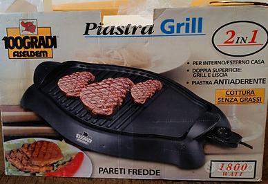 Piastra grill elettrica Fiseldem antiaderente 1800