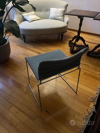 Set di 6 sedie design italiano anni ’70 in acciaio
