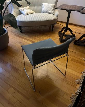 Set di 6 sedie design italiano anni ’70 in acciaio