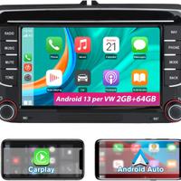 Autoradio 7" android 13 carplay vw golf 5 6 Tiguan
