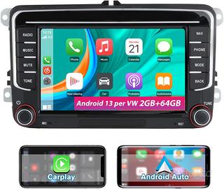Autoradio 7" android 13 carplay vw golf 5 6 Tiguan