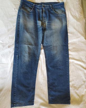 Pantaloni Jeans 54 marca Donald blu effetto usato