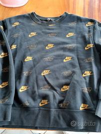 Felpa nike donna nera ed oro, taglia M