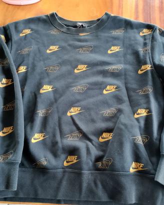 Felpa nike donna nera ed oro, taglia M