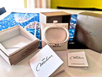 Negoziabil Bracciale Miluna in perle e oro bianco 