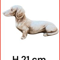 Statua cane bassotto in cemento