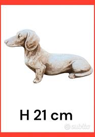 Statua cane bassotto in cemento