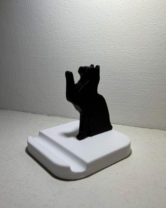Supporto Smartphone a forma di Gatto Stampato 3D