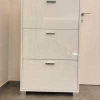 Scarpiera bianco lucido