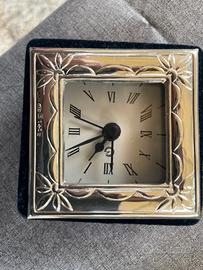 orologio da tavolo con cornice in argento