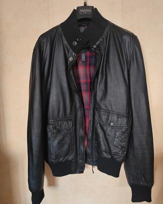 Giubbotto bomber in pelle 